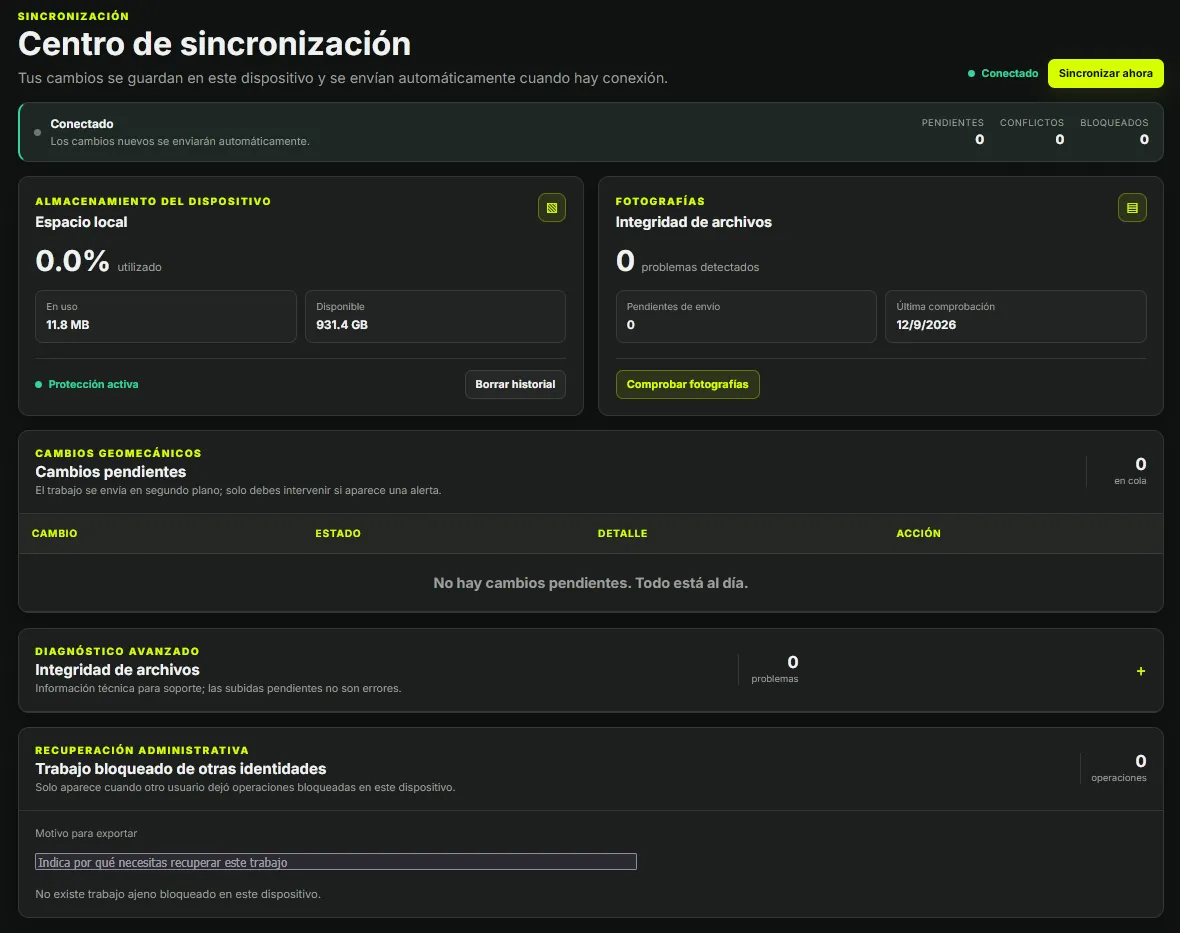 Centro de sincronización